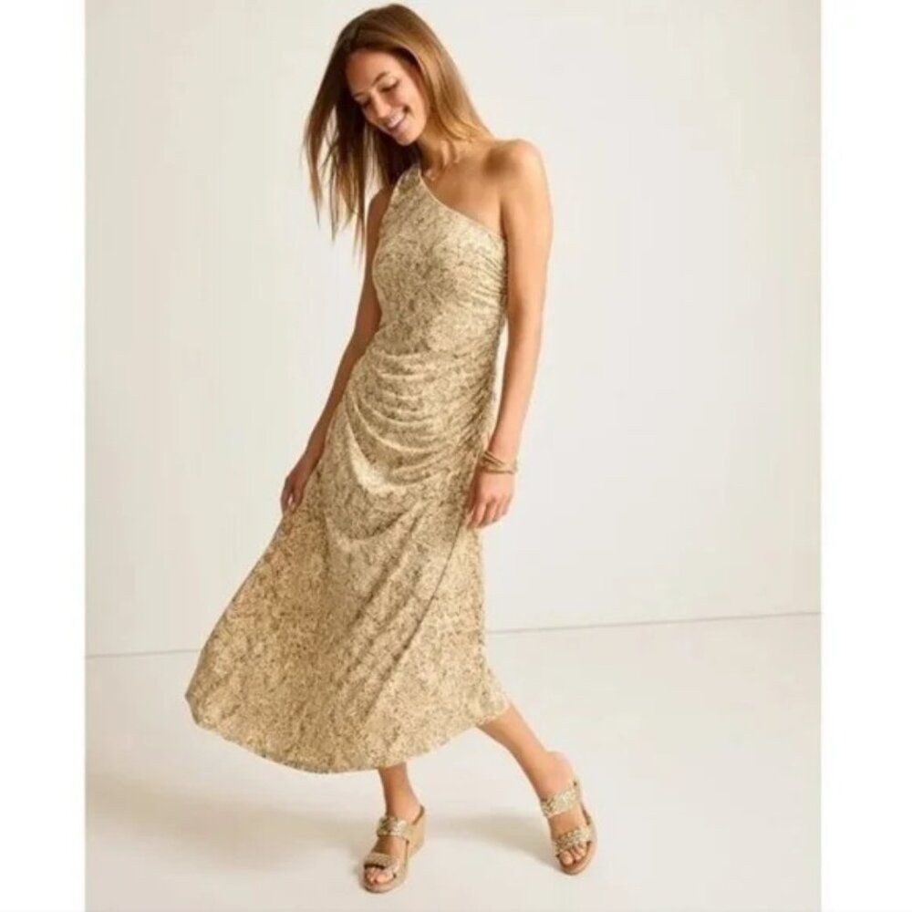 Tommy Bahama Playa Python Maxi Ladies Dress sz Large NWT  Carmela Travertine